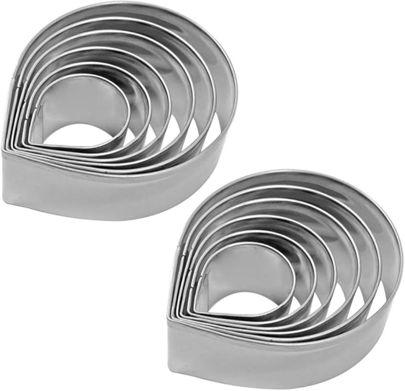 Cabilock 3 Pack Stainless Steel Fondant Moulds Petal Shaped Cookie Cutters For DIY Baking - Image 2